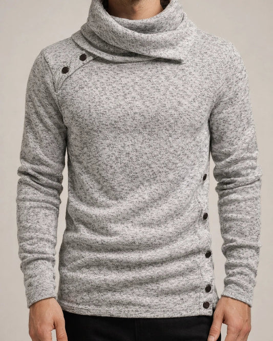 The Basic Public Men's Knit Sweater Men's British Style Casual Warm Pile Collar Turtleneck Sweater Sweater | JRSEE:13113665-a28f-408a-a723-52232ccaddbc