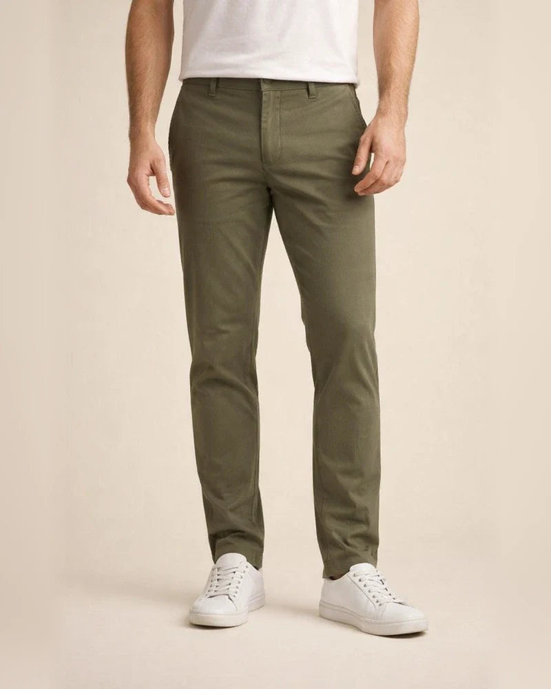 The New Casual Pants Men's Pants Fall Section Business Pants Straight Twill High Elastic Solid Color Cotton Pants | JRSEE:21d9a8a3-b5f9-458a-ba5f-c5753dc27913