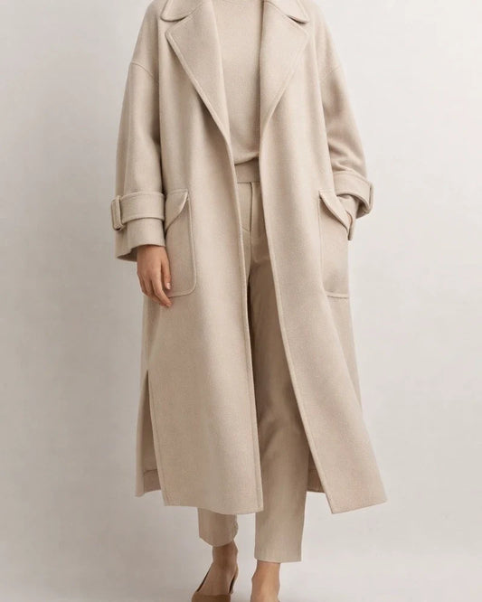 Thick Long Over The Knee Woolen Coat | JRSEE:ce9d74d5-6889-4ed7-b157-2c07b9405793