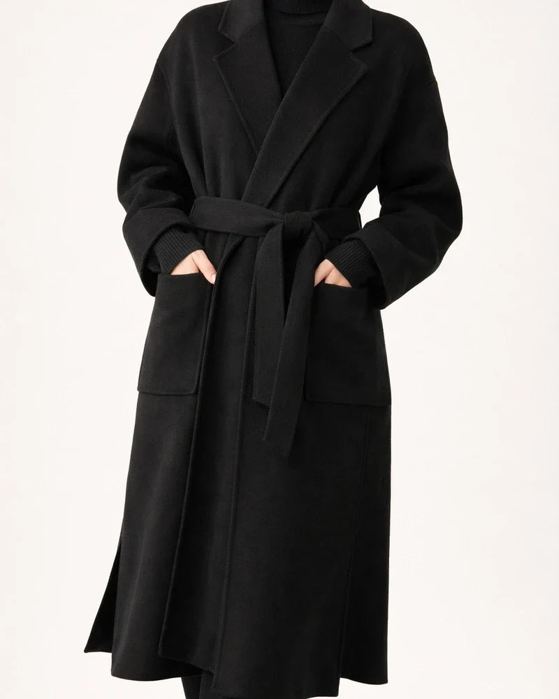 Thick Long Over The Knee Woolen Coat | JRSEE:9a86f356-2d7d-4cb9-9745-a88fd69d96e9