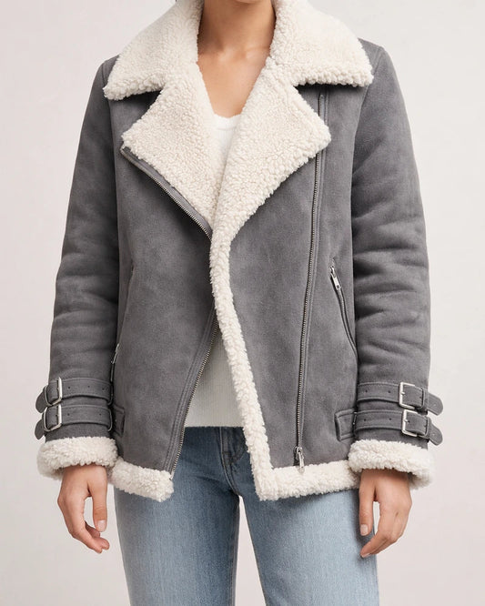 Thickened Fur Integrated Women's Lapel Coat | JRSEE:ee358867-efc7-478f-b8f7-e8aa7b779e94