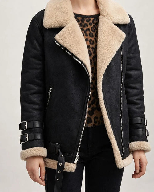 Thickened Fur Integrated Women's Lapel Coat | JRSEE:3d70665e-496e-4c98-9e2b-4a27d750caf6