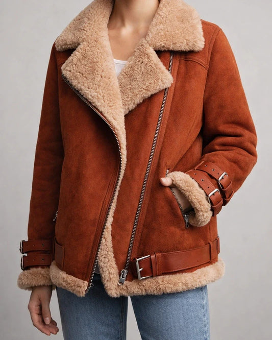 Thickened Fur Integrated Women's Lapel Coat | JRSEE:075cc9bc-3b37-48e0-93ad-50eccd8040f0
