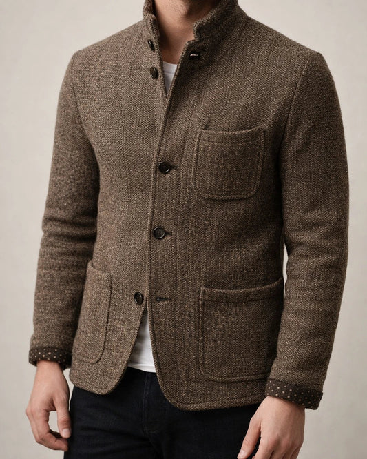 Thickened Lapel Knit Cardigan Men's Men's Casual Suit Collar Long-sleeved Pocket Shirt Ribbed Bottom Hem Men's Tops Outerwear Sweater | JRSEE:1f6febe4-89a3-48a3-bca9-e754d66ae8bd