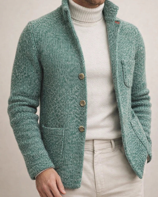 Thickened Loose Men's Knitted Cardigan Stand-up Collar Long Sleeve Single-breasted Pocket Cardigan Casual Men's Jacket | JRSEE:fe6ddd8b-5fbd-4e9f-b3f6-4adbd1a1c5d1