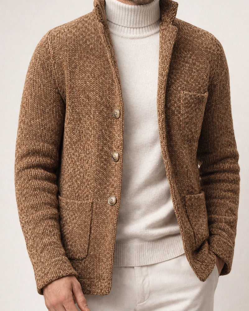Thickened Loose Men's Knitted Cardigan Stand-up Collar Long Sleeve Single-breasted Pocket Cardigan Casual Men's Jacket | JRSEE:18efa3cb-d876-46ee-aa3e-044847f6629c