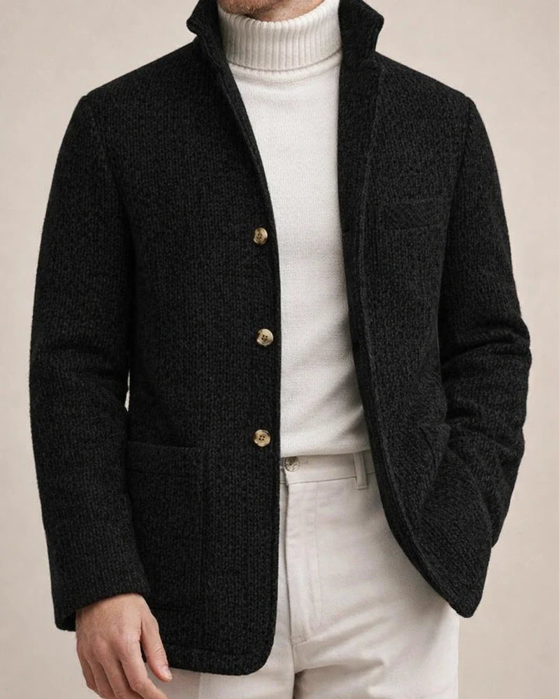 Thickened Loose Men's Knitted Cardigan Stand-up Collar Long Sleeve Single-breasted Pocket Cardigan Casual Men's Jacket | JRSEE:4f07092c-0175-460f-8210-5f8ef0b4cd8d