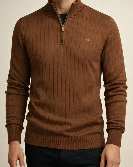 Urban Casual Stand-up Collar Slim Breathable Men's Pullover Sweater Half Zipper Solid Color Knit Sweater Men's Clothing | JRSEE:9b6a2bf8-7ec0-4fff-b6d7-6b881325b209