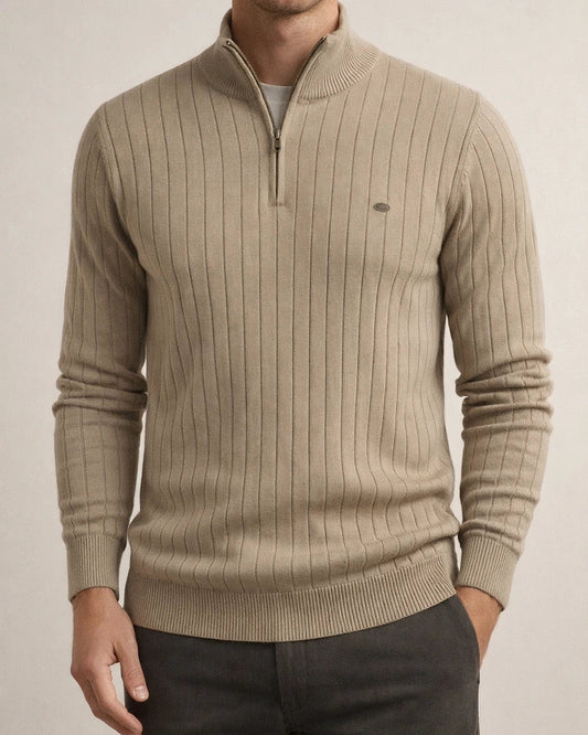 Urban Casual Stand-up Collar Slim Breathable Men's Pullover Sweater Half Zipper Solid Color Knit Sweater Men's Clothing | JRSEE:5caf59df-1637-45fc-a5c2-30d7133c2e90