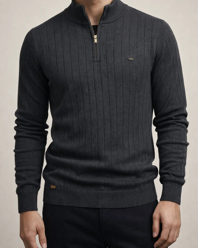 Urban Casual Stand-up Collar Slim Breathable Men's Pullover Sweater Half Zipper Solid Color Knit Sweater Men's Clothing | JRSEE:fc0e07d1-adf3-4bb4-9d7c-9d174e2227c0