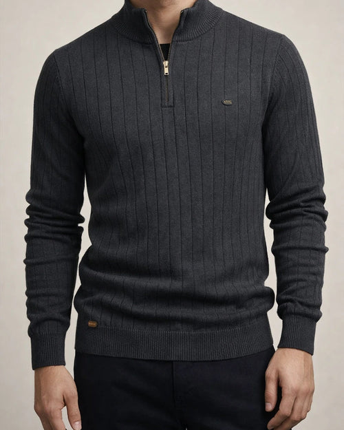 Urban Casual Stand-up Collar Slim Breathable Men's Pullover Sweater Half Zipper Solid Color Knit Sweater Men's Clothing | JRSEE:fc0e07d1-adf3-4bb4-9d7c-9d174e2227c0