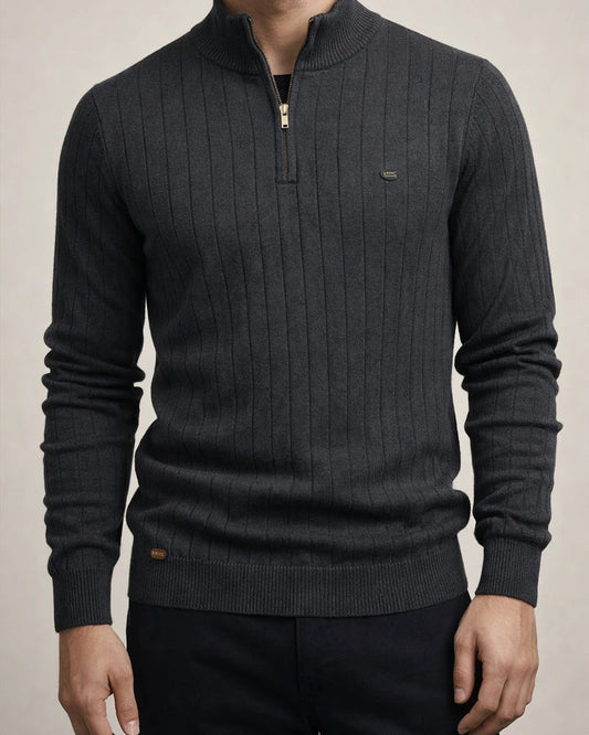 Urban Casual Stand-up Collar Slim Breathable Men's Pullover Sweater Half Zipper Solid Color Knit Sweater Men's Clothing | JRSEE:fc0e07d1-adf3-4bb4-9d7c-9d174e2227c0