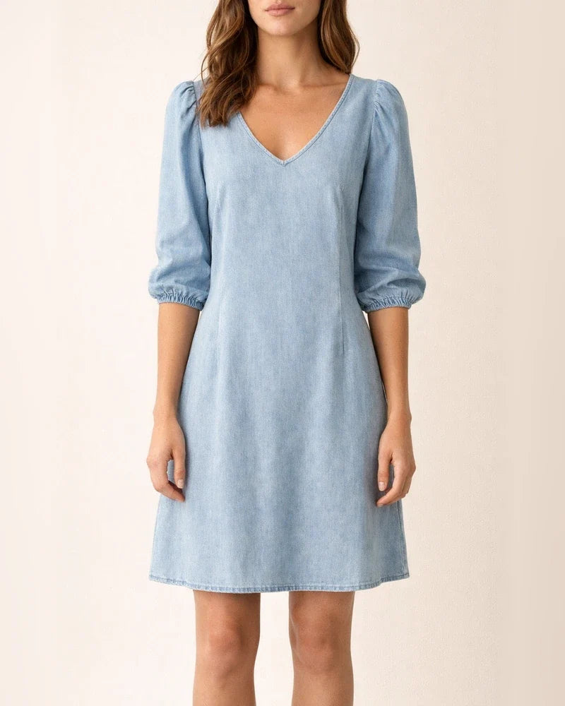 V-neck Joker Casual Solid Color Dress | JRSEE:afdda17f-84f4-4c92-b02f-5483e229e542