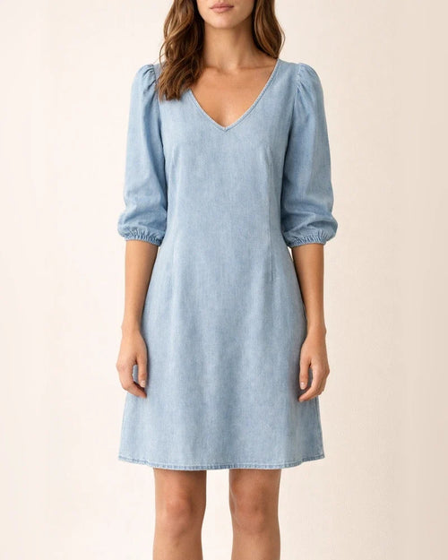 V-neck Joker Casual Solid Color Dress | JRSEE:afdda17f-84f4-4c92-b02f-5483e229e542
