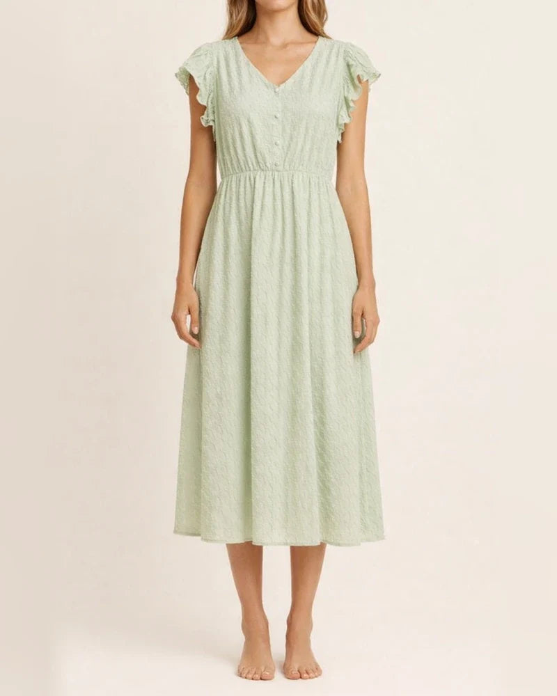 V-neck Pleated Sleeveless Belt Sundress White Dresses | JRSEE:fca5d89f-3946-4a08-ae71-45e1f6a07993