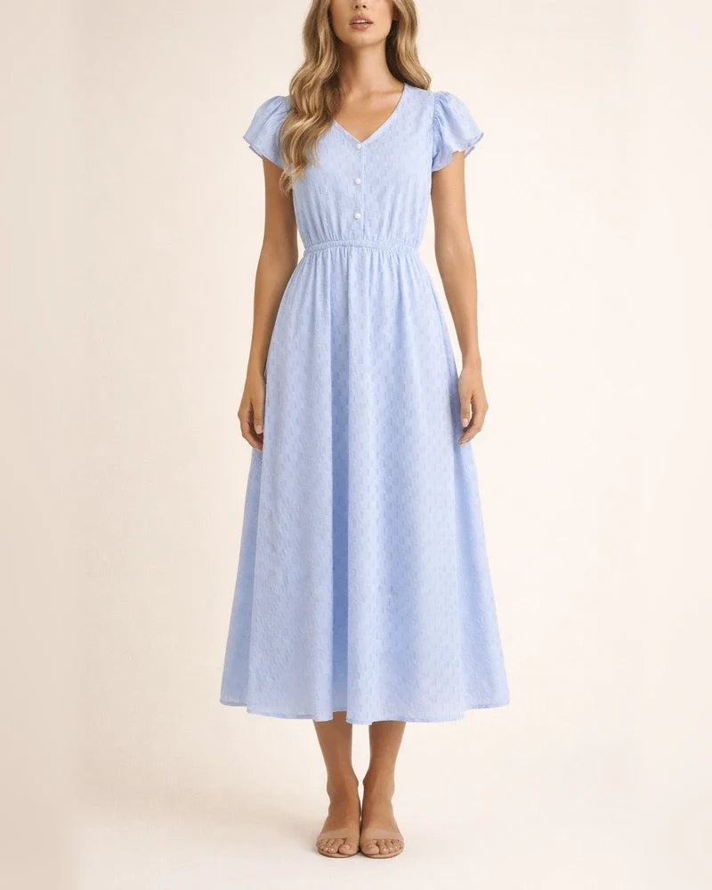 V-neck Pleated Sleeveless Belt Sundress White Dresses | JRSEE:e61a8922-0d44-41fa-bf72-c8423f73db68