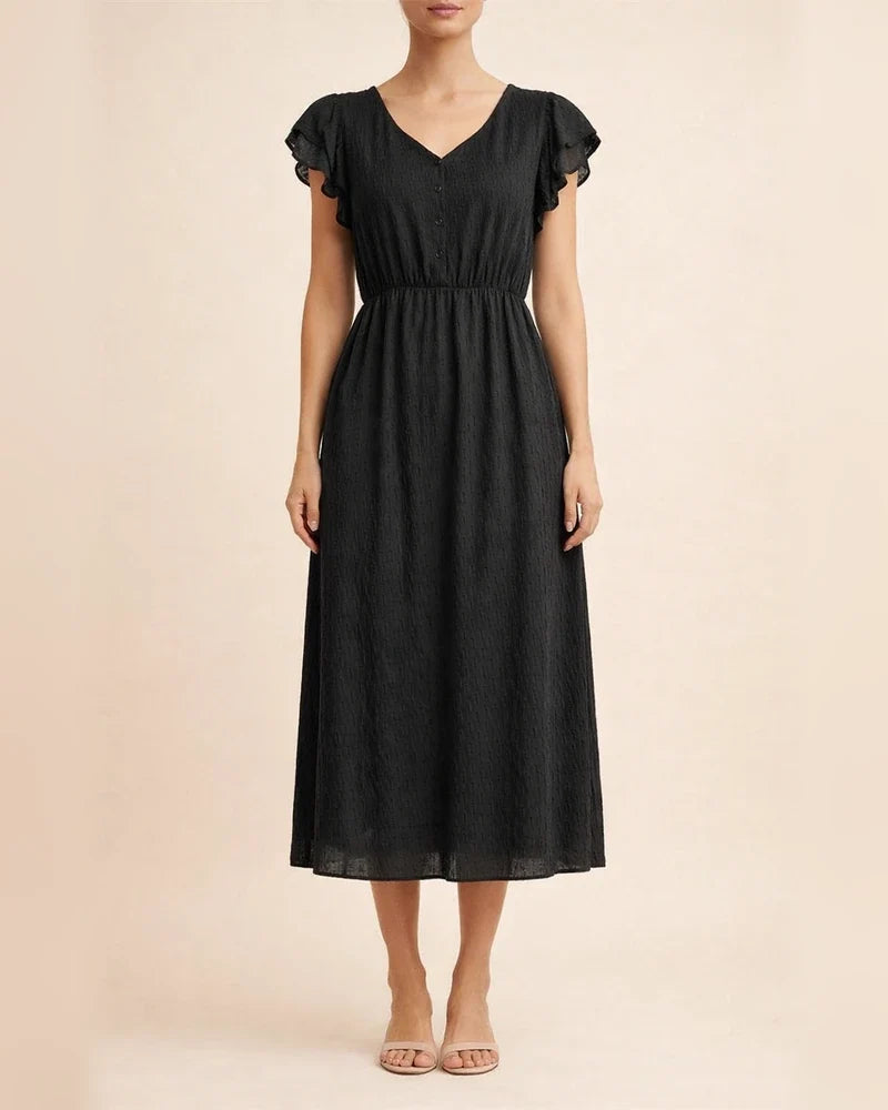 V-neck Pleated Sleeveless Belt Sundress White Dresses | JRSEE:e356ee44-465f-42dd-a39e-75484f1c00ca