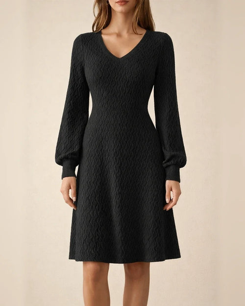 V-neck Sexy Waist-slimming Autumn and Winter Warm Temperament Skirt | JRSEE:bc0b3f1b-b72a-4789-8c3b-864fceea7ecd