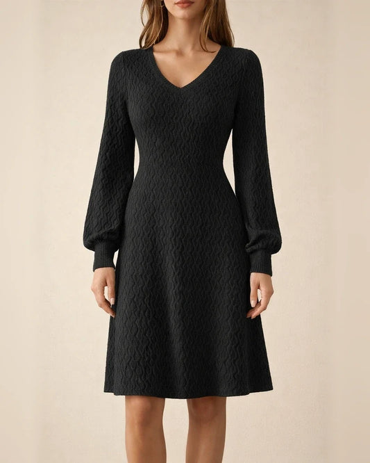 V-neck Sexy Waist-slimming Autumn and Winter Warm Temperament Skirt | JRSEE:bc0b3f1b-b72a-4789-8c3b-864fceea7ecd