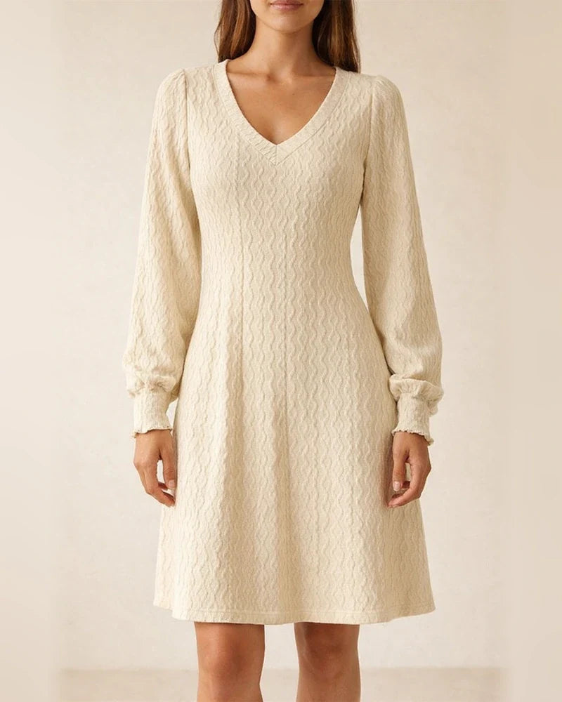 V-neck Sexy Waist-slimming Autumn and Winter Warm Temperament Skirt | JRSEE:9cc90e95-a760-4a70-9410-5832f9e5cf38