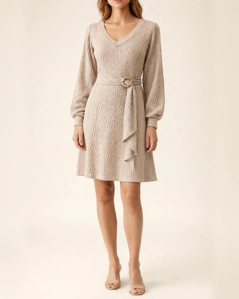 V-neck Sexy Waist-slimming Autumn and Winter Warm Temperament Skirt | JRSEE:c43fa469-e25a-4541-bbbc-87dfeedfcc0c