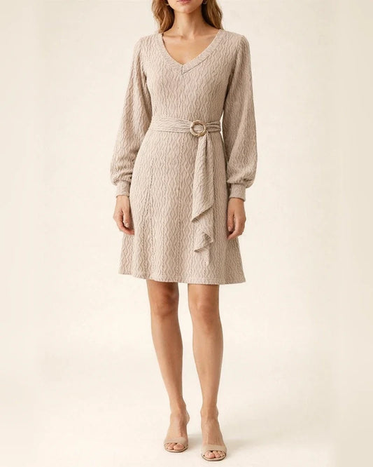 V-neck Sexy Waist-slimming Autumn and Winter Warm Temperament Skirt | JRSEE:c43fa469-e25a-4541-bbbc-87dfeedfcc0c