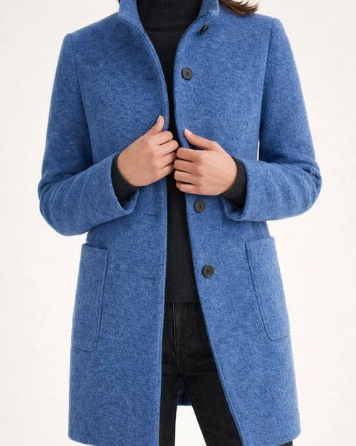 Vintage Solid Single-breasted Stand Collar Jacket | JRSEE:727613f9-0858-460f-a1f2-be02a7077df9