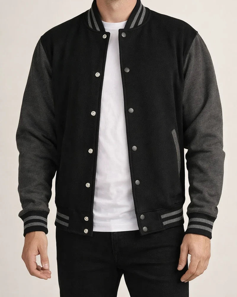 Winter Men's Fleece-Lined Cardigan Jacket Baseball-Style Casual Men's Jacket | JRSEE:7def892c-5aef-439d-80f6-4b9c3a09a678