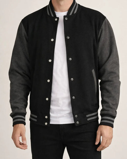 Winter Men's Fleece-Lined Cardigan Jacket Baseball-Style Casual Men's Jacket | JRSEE:7def892c-5aef-439d-80f6-4b9c3a09a678
