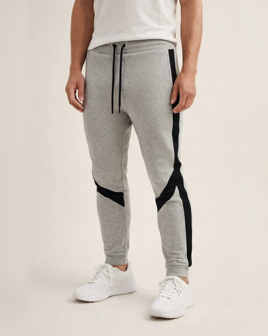 Winter New Arrival Color-Blocked Fleece-Lined Slim-Fit Men's Athletic Pants for Fitness & Casual Wear | JRSEE:37ade957-d5e2-4fbd-9312-5e1cac20f7f9