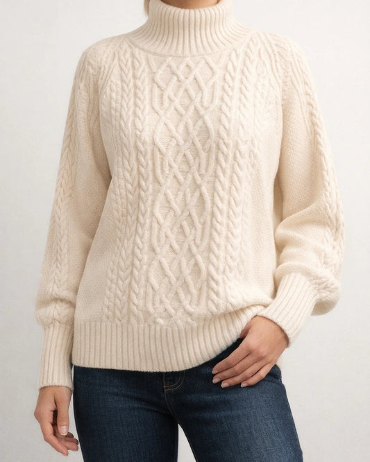Winter New Mid-neck Sweater Women Loose Long-sleeved Knit Solid Color Sweater | JRSEE:22273b87-c3ef-4906-aac3-20e6c2f3537a