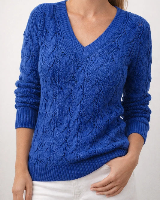 Winter New Sweater Knitted Feather Hollow V-neck Long Sleeves | JRSEE:1b518f69-257c-4d1a-ac99-8154aed652b8