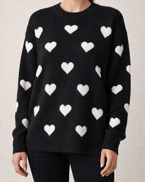 Winter New Valentine's Day Love Pullover Women's Knit Sweater Women Big Size Loose Sweater Women's Clothing | JRSEE:11914e16-25e6-4350-98bb-aa5131dcb513