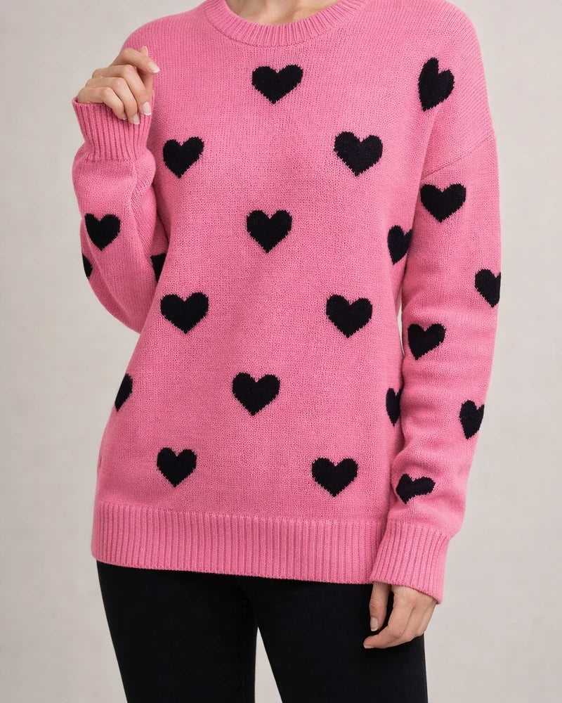 Winter New Valentine's Day Love Pullover Women's Knit Sweater Women Big Size Loose Sweater Women's Clothing | JRSEE:1f1916fa-3c38-4a3b-8c36-bc39ed385c74