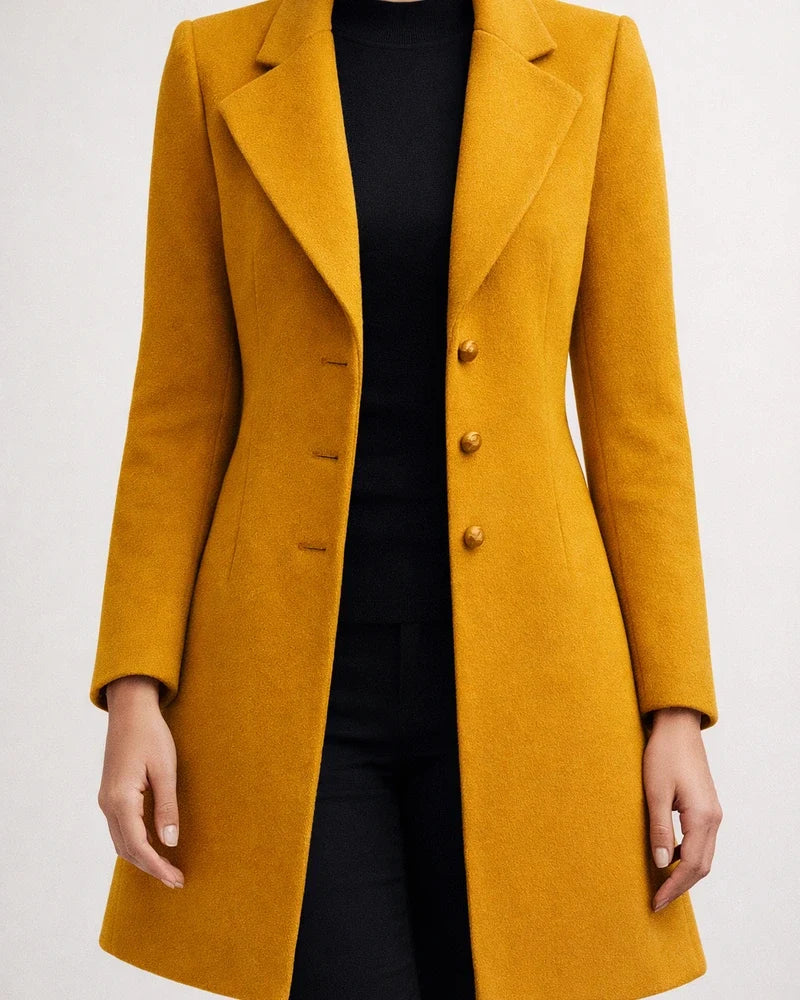 Winter New Women's Coat Korean Version of Slim in The Long Women's Tweed Coat | JRSEE:a93ff412-a069-404f-a84c-21f16a220f6a