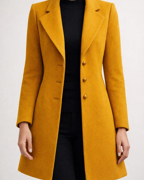 Winter New Women's Coat Korean Version of Slim in The Long Women's Tweed Coat | JRSEE:a93ff412-a069-404f-a84c-21f16a220f6a