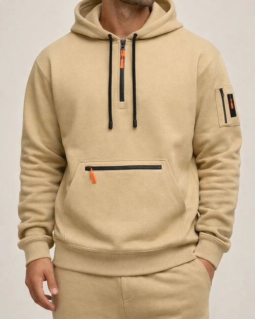 Winter Oversized Fleece-Lined Loose-Fit Men's Casual Sports Workwear Set Hoodie | JRSEE:a6db825b-d59b-49be-be89-30ed31b60fac