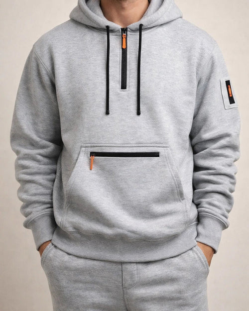 Winter Oversized Fleece-Lined Loose-Fit Men's Casual Sports Workwear Set Hoodie | JRSEE:dfed6b28-298f-405b-a529-789f31f6a98a