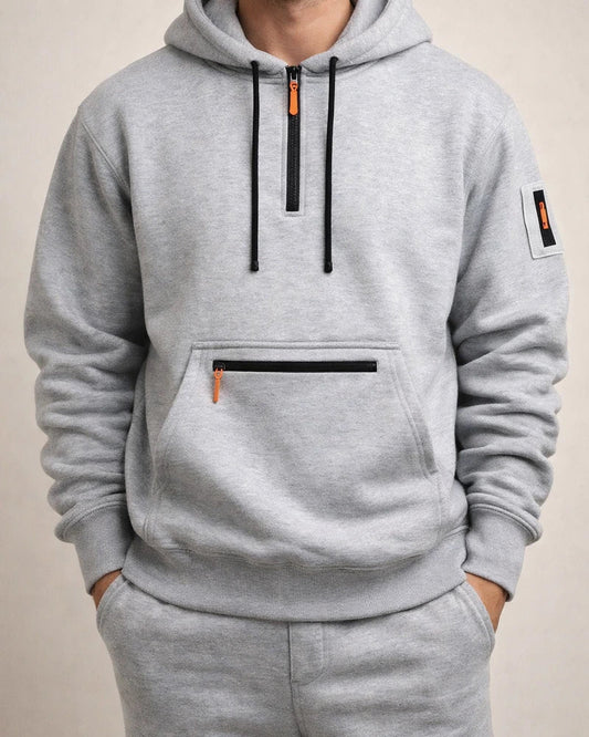 Winter Oversized Fleece-Lined Loose-Fit Men's Casual Sports Workwear Set Hoodie | JRSEE:dfed6b28-298f-405b-a529-789f31f6a98a