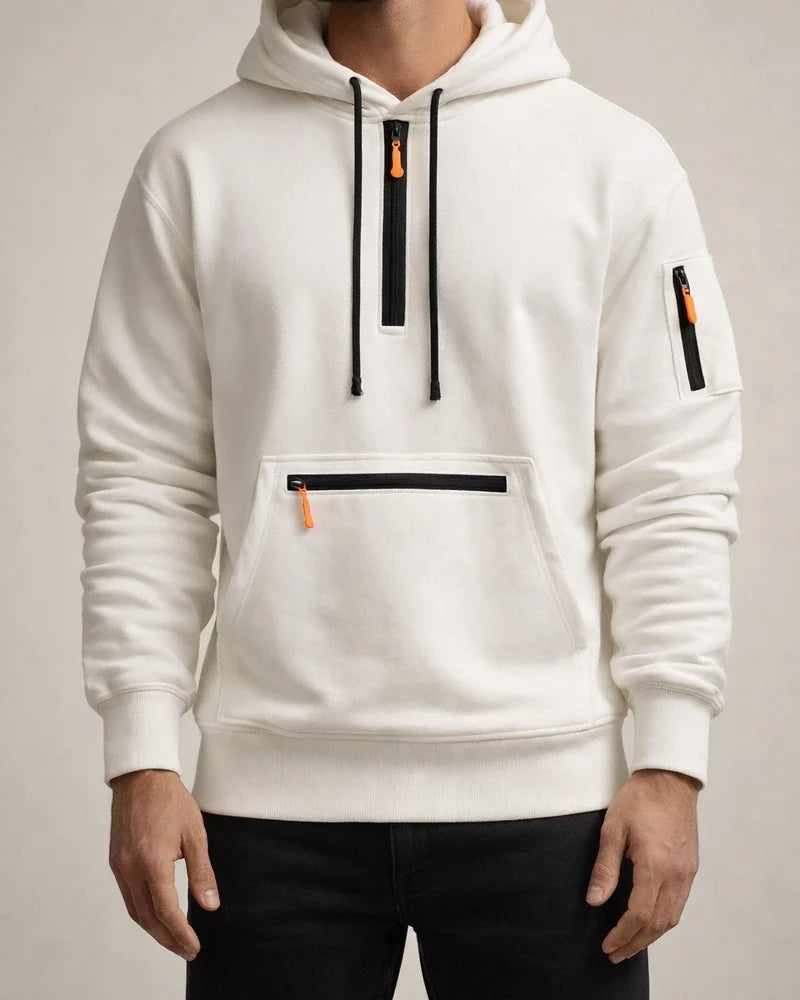 Winter Oversized Fleece-Lined Loose-Fit Men's Casual Sports Workwear Set Hoodie | JRSEE:a27e10f8-e591-446b-bd93-83d702774be0
