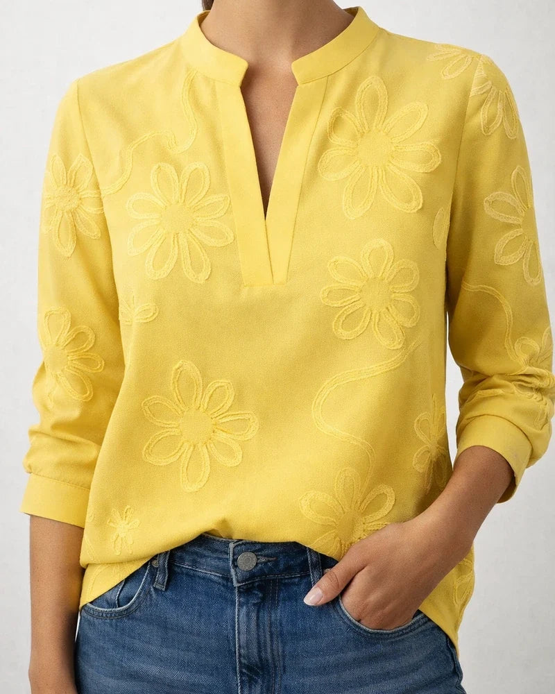 Women's 3D-Printed Casual Spring/Summer Long-Sleeve V-Neck Shirt 2 | JRSEE:598aa80a-31c8-4e27-8cdb-78af78621312