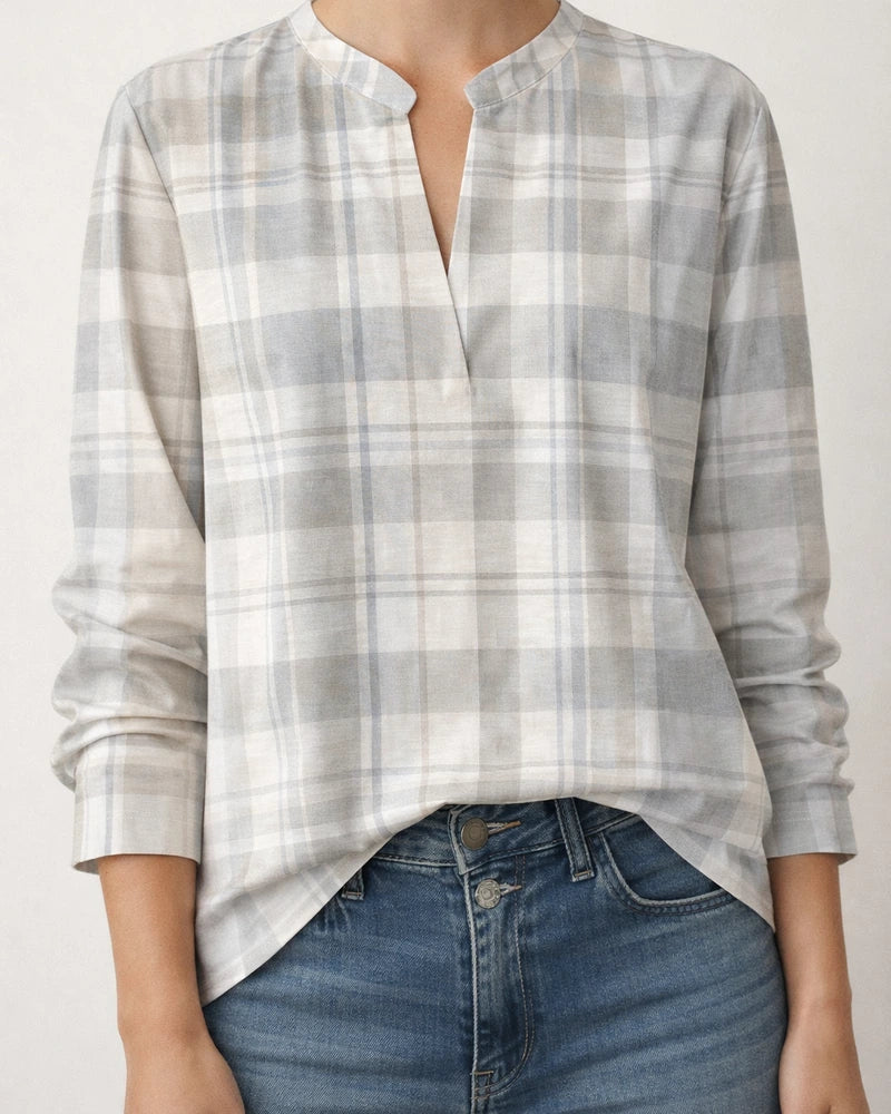 Women's 3D-Printed Casual Spring/Summer Long-Sleeve V-Neck Shirt 2 | JRSEE:a4fe814c-7945-4006-ad1a-2fd721a905a3