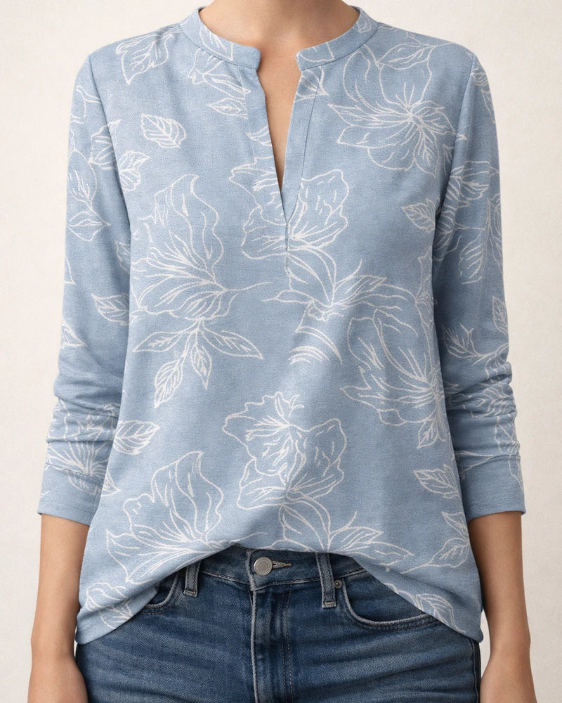 Women's 3D-Printed Casual Spring/Summer Long-Sleeve V-Neck Shirt 2 | JRSEE:0d69319c-94fe-4132-ae93-74d898c6ad5e