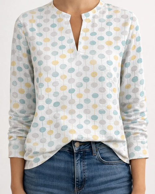 Women's 3D-Printed Casual Spring/Summer Long-Sleeve V-Neck Shirt 2 | JRSEE:14d32bd2-a754-4949-adb3-3f9a00bcbf2f