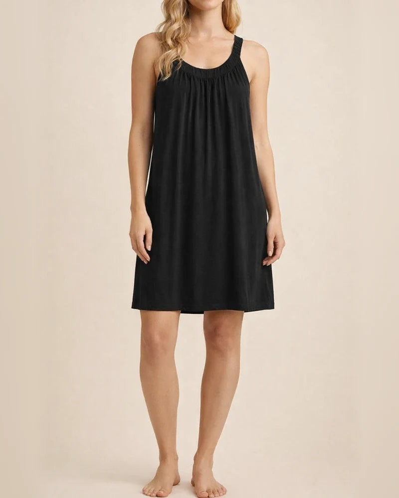 Women's Beach Dress Shirt Casual Vacation Short Summer Halter Dress Solid Color Dresses | JRSEE:d7837ed3-daa7-40c6-8d8f-f52f53d81d78