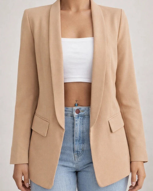 Women's Blazer Outdoor Pocket Plain Windproof Fashion Regular Fit Outerwear Long Sleeve Fall Black S | JRSEE:98cf06c5-5a94-496e-80f0-c9c91eacd838