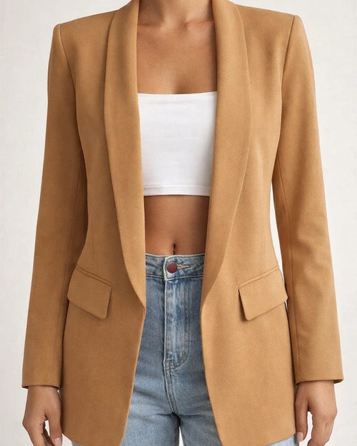 Women's Blazer Outdoor Pocket Plain Windproof Fashion Regular Fit Outerwear Long Sleeve Fall Black S | JRSEE:3f6d8d6d-5102-4337-bc91-56819a5b4d25