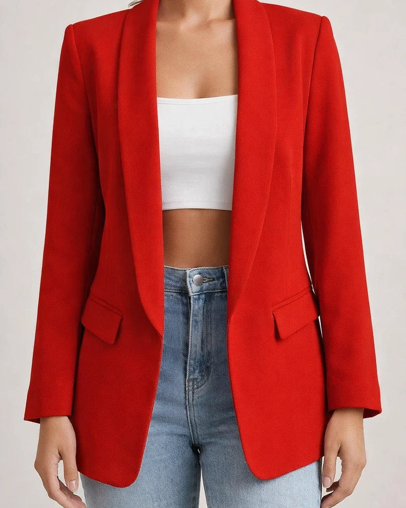 Women's Blazer Outdoor Pocket Plain Windproof Fashion Regular Fit Outerwear Long Sleeve Fall Black S | JRSEE:f1965634-355d-466a-8261-e7ca62936e3b
