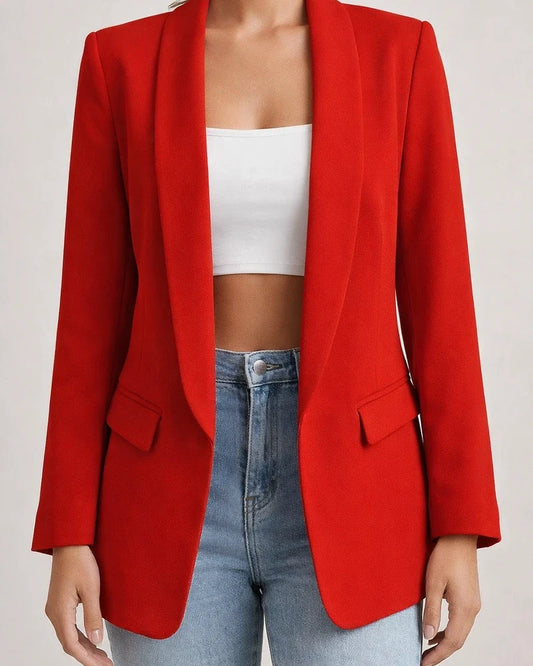 Women's Blazer Outdoor Pocket Plain Windproof Fashion Regular Fit Outerwear Long Sleeve Fall Black S | JRSEE:f1965634-355d-466a-8261-e7ca62936e3b