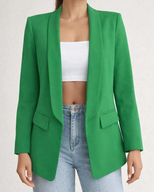 Women's Blazer Outdoor Pocket Plain Windproof Fashion Regular Fit Outerwear Long Sleeve Fall Black S | JRSEE:8197502b-1082-44f0-a10d-404c2b60dbfe
